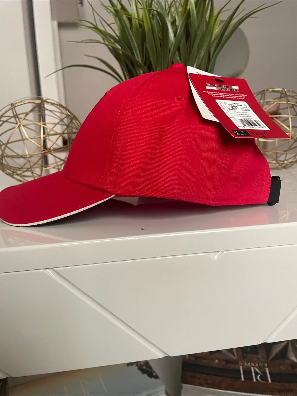 Ferrari Kids Red Baseball Cap with Yellow Shield Logo